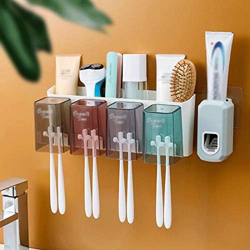 קיר Doubao תלוי מברשת שיניים מברשת שיניים סט אמבטיה בחינם מתלה כוס שטוף אגרוף בית מברשת שיניים יצירתית מתלה