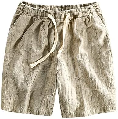 Miashui Foam Slip כותנה לגברים חמש מכנסיים חלקים מזדמנים צבע אחיד נוער רופף רטרו יפני לבוש דחיפה נושם