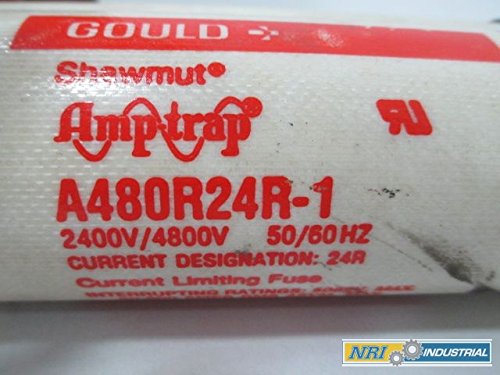 Gould A480R24R-1 SHAWMUT כפול חבית AMP-TRAP 24R 2400/4800V-AC FUSE D257476