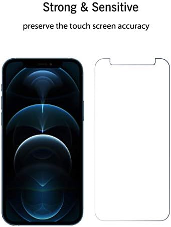 מגן מסך זכוכית איילון לאייפון 12 פרו מקס 2020 6.7 אינץ 3 מארז מארז זכוכית מחוסמת ידידותית