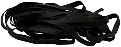 קוטקס 10 מטרים סרוג אלסטי 1/4 רחב שחור / לבן עבור חגורת תחתוני מכנסיים-לבן