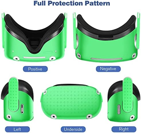 מעטפת מגן של אוזניות Finpac VR עם כיסוי צדדי למסע 2, עמידות בפני סיליקון עמידות בפני זעזוע וכיסוי שרוול