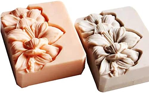 עובש סבון פרחים שושן סבון פרחים יפה סיליקון עובש לסבון DIY בעבודת יד מכין קרם סורגים ריחניים נרות