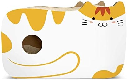 קואנדרם חתול שריטות רפידות ממוחזר גלי קרטון חתול מגרד לוח טרקלין מיטת חתול מגרדים בית, צהוב