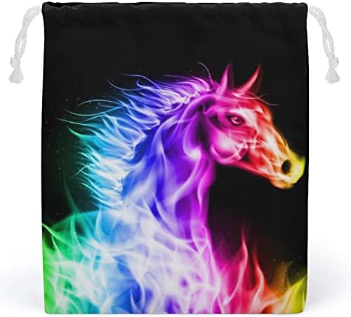 שקית אחסון של סוס סוס צבעוני צבעי שימוש חוט חוט חוט שקית שקית שקית שקית מכולת לטיול ביתי