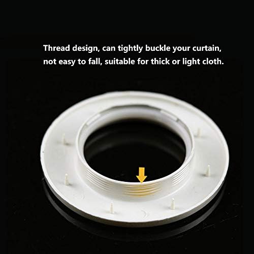 AILEJIA 50 וילון חבילה גראם 1-9/16 אינץ 'בקוטר פנימי כפתור משתיק טבעת הזזה טבעת ABS פלסטיק 50 סט לולאות לווילונות