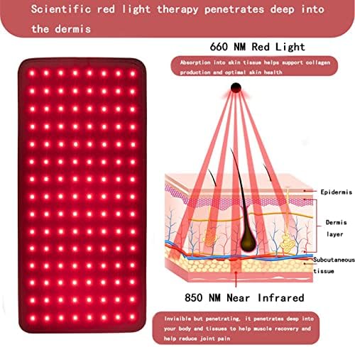 טיפול באור אדום, מכשיר לחגורה לטיפול באור אינפרא אדום, מכשיר לטיפול בהקלה על כאבי גוף, לביש עם טיימר לכאבי