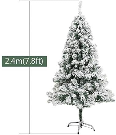 ZPEE PVC שלג נוהר עץ חג המולד, עץ אורן מלאכותי עם מתכת עמד