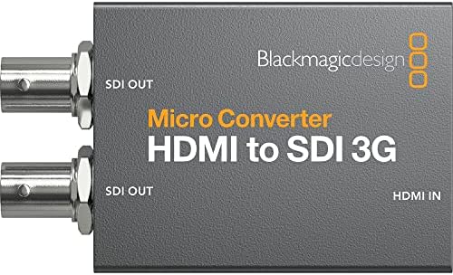 עיצוב Blackmagic HDMI ל- SDI 3G Converter Converter עם כבל 6 '6G-SDI ו- 4K@60Hz כבל HDMI