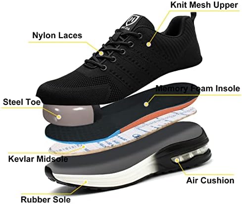 פלדת הבוהן נעלי גברים נשים קל משקל נוח לעבוד נעלי בלתי ניתן להריסה עמיד בפני החלקה בטיחות נעליים