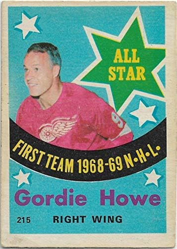 Gordie Howe 1969-70 כרטיס אולסטאר O-Pee-Chee 215 דטרויט כנפיים אדומות-כרטיסי הוקי לא חתומים