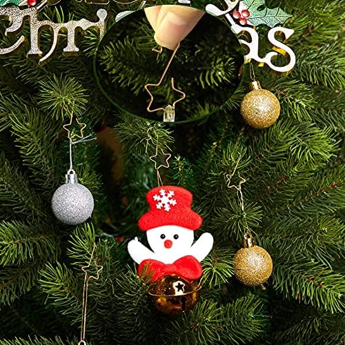 200 חלקים קישוטים לחג המולד ווים ווים פלדה אל חלד צורת כוכב חג המולד עץ חג המולד כוכב ווים לכדורים קישוטי מסיבת