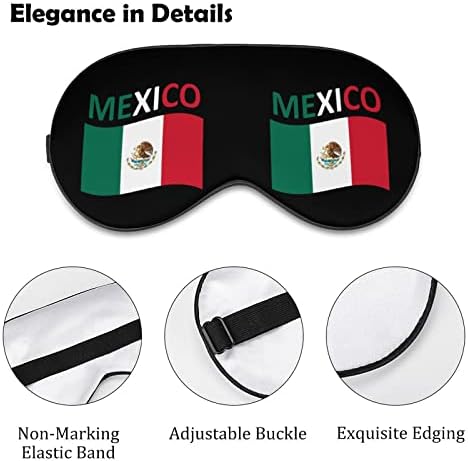 דגל מסכת העיניים של מקסיקו ללימודי שינה עם כיסוי עיניים עם רצועה מתכווננת לגברים נשים מטיילות יוגה תנומה