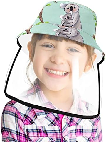 כובע מגן למבוגרים עם מגן פנים, דייג כובע אנטי שמש, יום האם של יום האם קואלה תינוקת ואמא