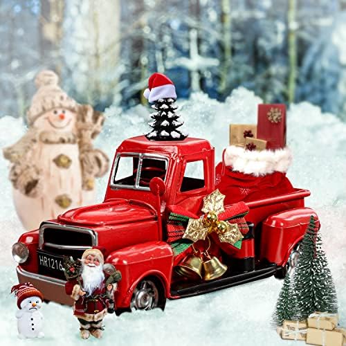 עיצוב חג המולד של משאית אדומה וינטג