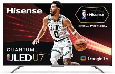 HiSense Uled Premium U7H QLED סדרה 65 אינץ 'כיתה קוונטית נקודה google 4k טלוויזיה חכמה ו- HS214 2.1C