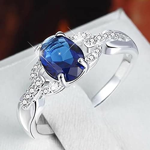 יד טבעת טבעת עבור בני 10-12 גיאומטריה יהלומי טבעת אלגנטי ריינסטון טבעת כחול אדום תכשיטי טבעות נשים