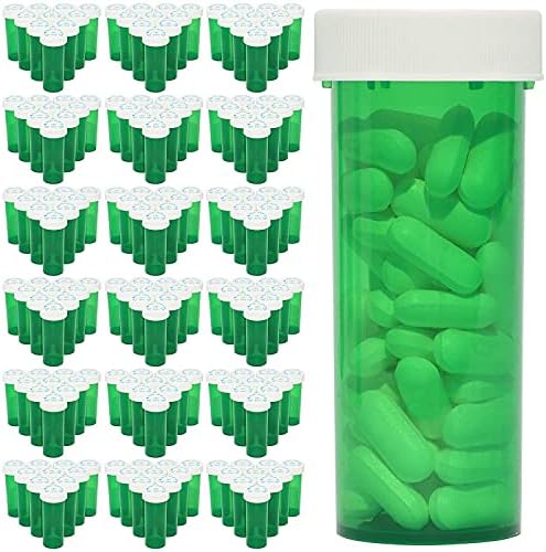 בקבוקי גלולות מרשם ירוקים, מיכלי בקבוקון לתרופות