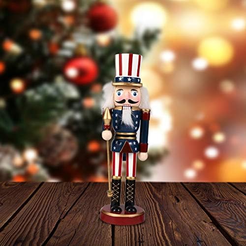 דמויות מפצחי אגוזים חג המולד ויקאסקי, 9. 8 אינץ עץ מפצח אגוזים חג המולד קישוט צעצוע חיילים, חג המולד מפצח