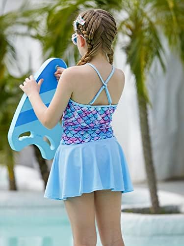 בנות טנקיני בגד ים שתי חתיכה בגד ים עם רצועה מתכווננת הוואי חוף בגדי ים 5-12 שנים