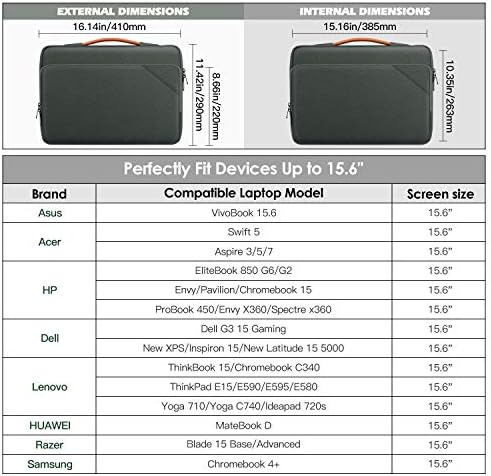 דדניזם 15.6 אינץ 'מחשב נייד נשיאה לשנת 2020 Dell XPS 15 15.6 , Acer Aspire 15.6, Zenbook 15 15.6 , HP