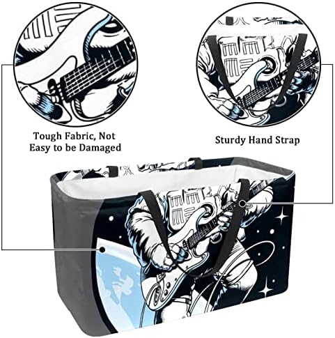 סל קניות לשימוש חוזר גיטרה חשמלית בחלל תיק קיפול נייד תיק מכולת פיקניק.