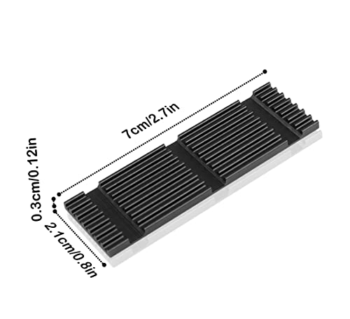 Yaodhaod M.2 Cooler, SSD אלומיניום קירור חימום עבור 2280 M.2 SSD, סרט דבק מוליך תרמי עבור PC/PS5 PCIE NVME M.2