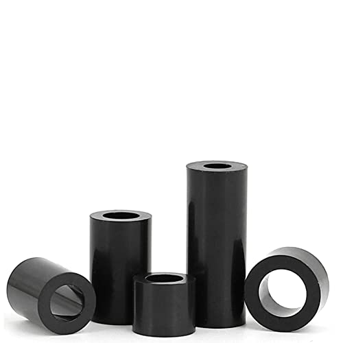 100 יחידות עמוד ניילון שחור ניילון כפול-מעבר כפול, לציוד אלקטרוני או מכשירי חשמל ביתיים וכו '.8.2x14x8mm