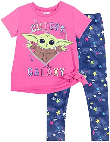 מלחמת הכוכבים המנדלוריאנית את ילד בנות חולצה וחותלות תלבושת סט תינוק כדי גדול ילד