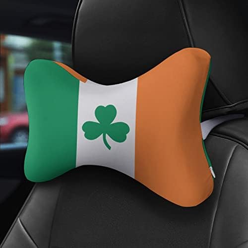 שמרוק תלתן אירלנד דגל 2 יחידות צוואר רכב כריות נושמות כרית ראש רכב נשימה כרית מושב מכונית נוחה כרית מתאימה לכל