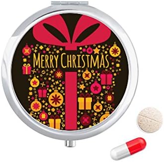 חג המולד מתנה שחור פסטיבל גלולת מקרה כיס רפואת אחסון תיבת מיכל מתקן