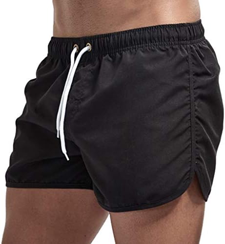 מכנסיים קצרים לגברים מכנסי שחייה בצבע אחיד ומכנסי גלישה לחוף ים קיץ מזדמנים מתאימים מכנסיים קצרים