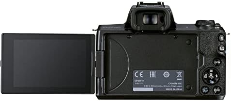 Canon EOS M50 Mark II מצלמה נטולת מראה עם עדשות 15-45 ממ ו -55-200 ממ + 4K צג + רכב על Videomic