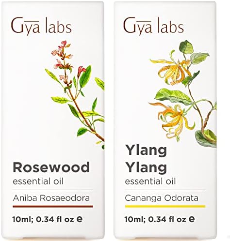 שמן Rosewood שמן ylang ylang - מעבדות GYA SOOD איזון מוגדר להקלה במתח ומצבי רוח רגועים יותר - סט שמנים