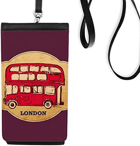 חותמת מטרייה של לונדון, חותמת אוטובוס אדום ארנק ארנק תלייה ניידת כיס שחור