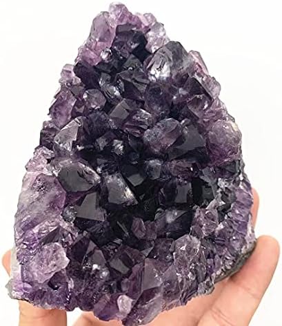 Xuquli 700 גרם מינרלי טבעי ריפוי אבן אורוגוואי אמטיסט גאוד אנרגיה רוחנית אשכול קריסטל בחירה נהדרת