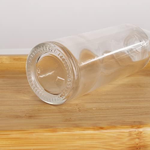 Cosidea 6 PCS ריק 60 מל / 2 גרם בקבוקי זכוכית צלולים עם מכסים טפטפת במבוק מעץ לסרום ושמן אתרי, מיכלי שמנים קוסמטיים