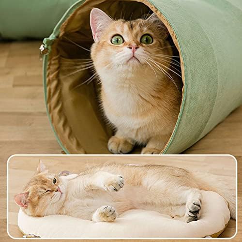 Tshy Pet Cat Play Tubennel Tube לניתוח, מנהרת חיות מחמד של 3 חור עם כדור אינטראקטיבי חיצוני מקורה, צעצועים