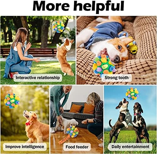 צעצועי פאזל כלבים אינטראקטיביים של ADEREC, צעצוע כדורי חיות מחמד נייד לעידוד כישורי זיוף טבעיים, אימוני מזין