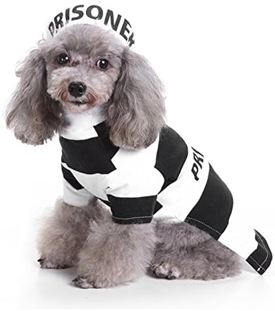 תחפושת לכלב אסירים של Luckstar - כלא כלב כלב תלבושות תלבוש