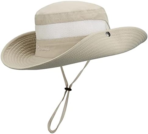 נשים קיץ רשת כובע חוף כובע דיג עם UPF 50+ הגנת UV טיולי חוף קיץ