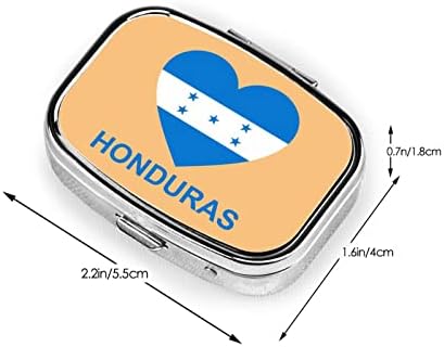 אהבת הונדורס כיכר מיני גלולת תיבת נסיעות ידידותי נייד קומפקטי גלולת מקרה עם מראה