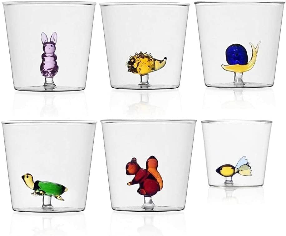 איכנדורף-סט של 6 כוסות מים חוות חיות-עיצוב אלסנדרה בלדרשי