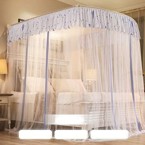 כילה נגד יתושים תחרה, חופה מיטת נסיכה בסגנון אירופאי רשת בסדר כילה מעובה סוגר, מרחיק חרקים וזבובים-ג