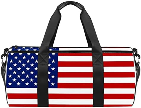 אמריקאי ארהב דגל תרמיל כתף לשאת תיק בד נסיעות תיק עבור חדר כושר ספורט ריקוד נסיעות סוף שבוע