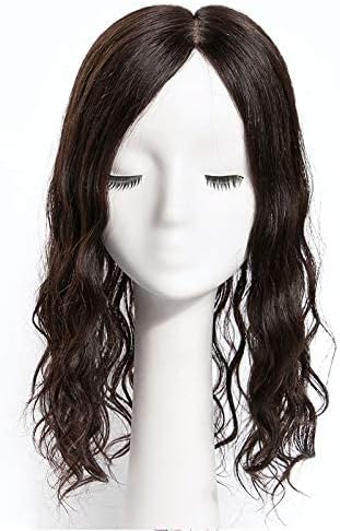 ארוך מתולתל גלי רמי שיער טבעי טופר קליפ משי בסיס כתר שיער חתיכה עם מציאותי קרקפת עבור מעליב שיער