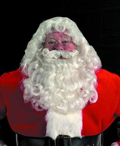 הלקו מקצועי סנטה פאת זקן סט 20 סינטטי סיבי לבן שפם רחיץ יוצא דופן עליז קלאוס חג המולד