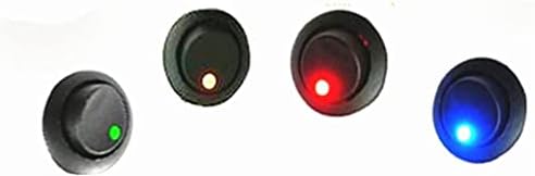 מתג נדנדה של Berrysun 4PCS12V/220V 3-PIN 3-PIN 4-COLOR CAT Eye Switch עם LED Light Toggle Rocker