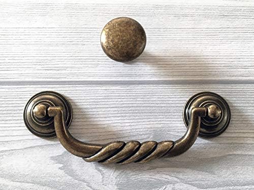 מגירת ברונזה עתיקה שידה כפתור משיכת ארון כפתור חומרה ידית דלתות מטבח