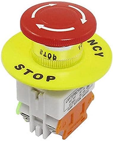 כובע פטריות אדום של SNKB 1 לא 1NC DPST עצירה חירום כפתור כפתור כפתור AC 660V 10A